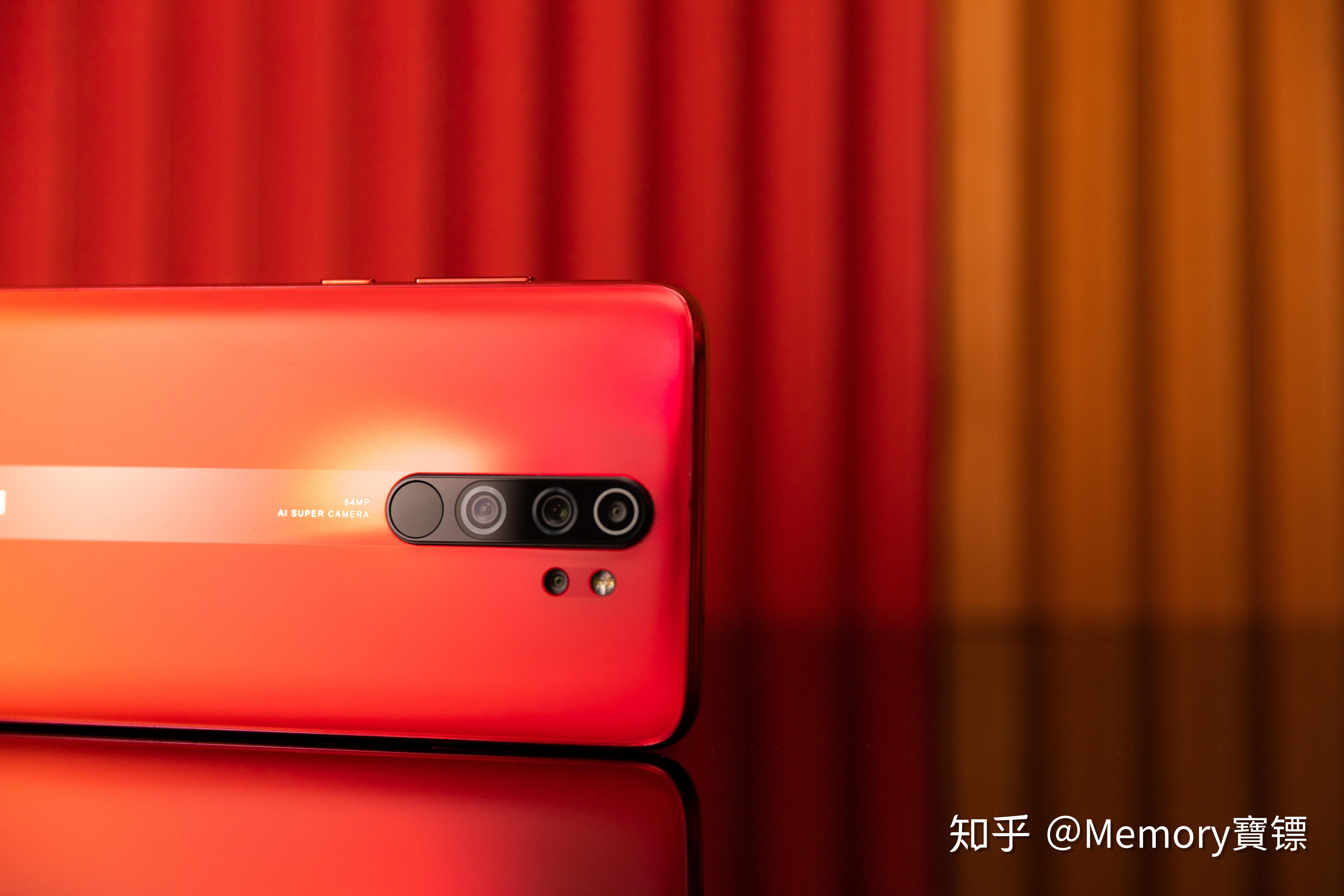 一组redmi note8 pro暮光橙真机实拍图