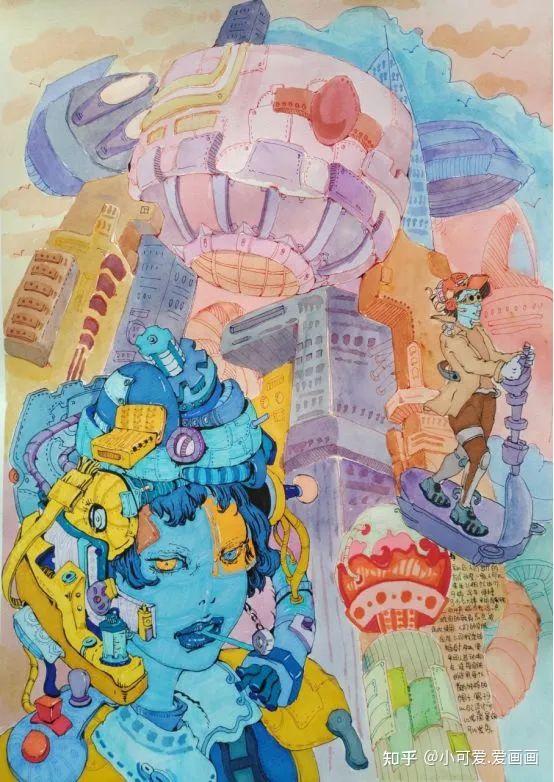 艺术生校考设计怎么画马克笔千万别学废央美高分试卷一览