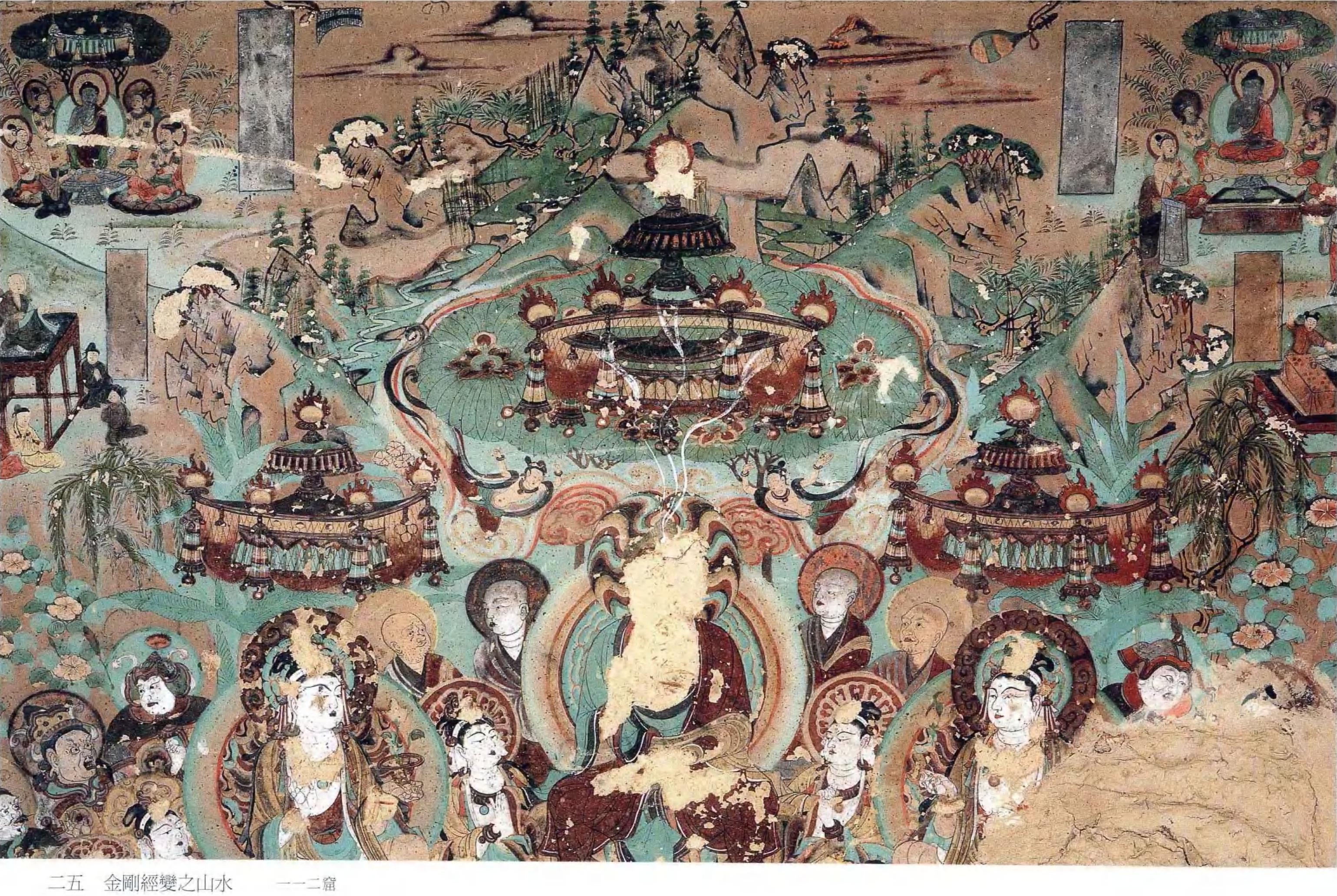 【神游千年，大美敦煌】中唐-112窟南壁西-金刚经变，北壁西-报恩经变，北壁东-药师经变【高清大图】 - 知乎