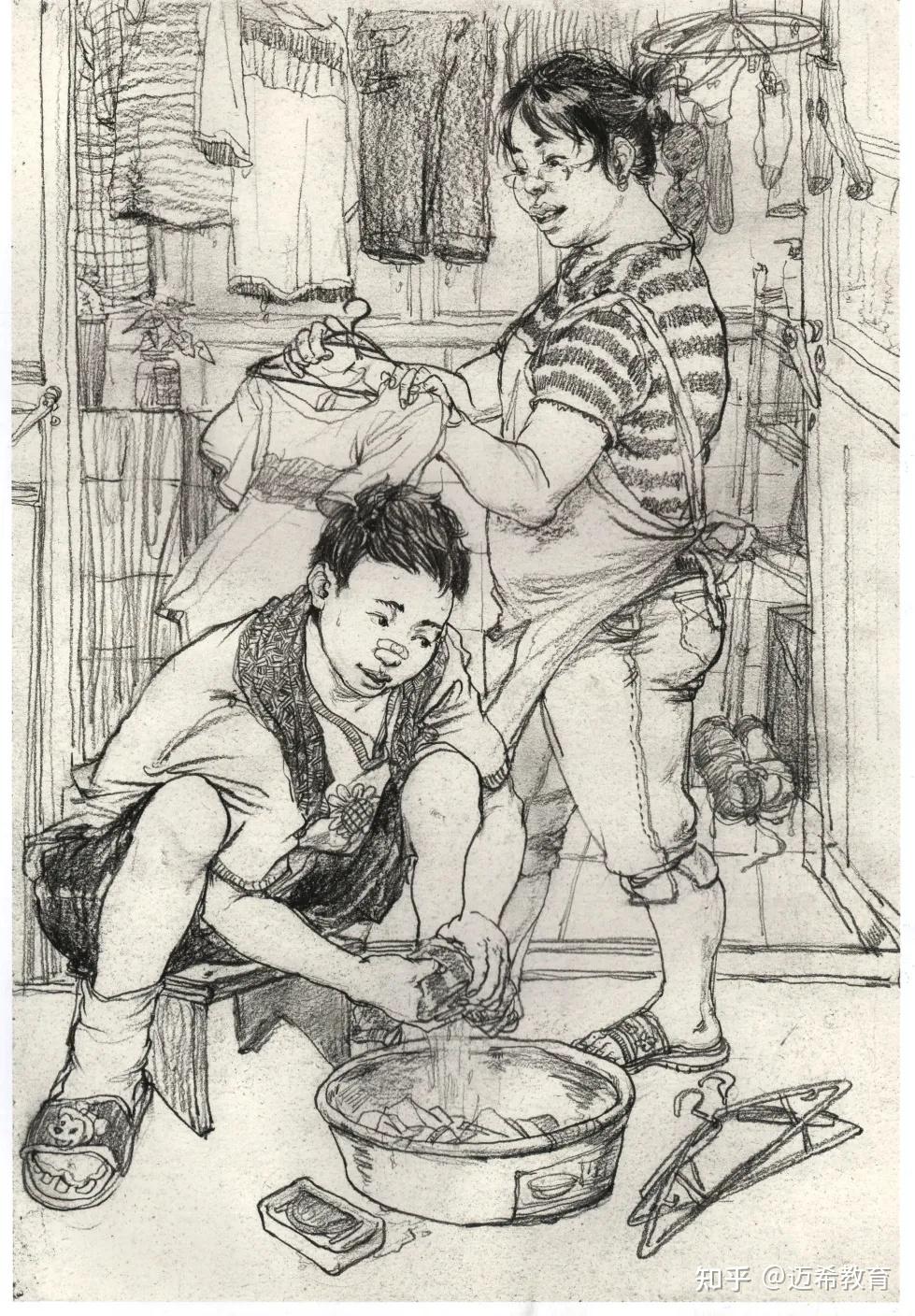 很多同学对826命题构图感觉无从下手,不知道考试要求,是画场景速写吗?