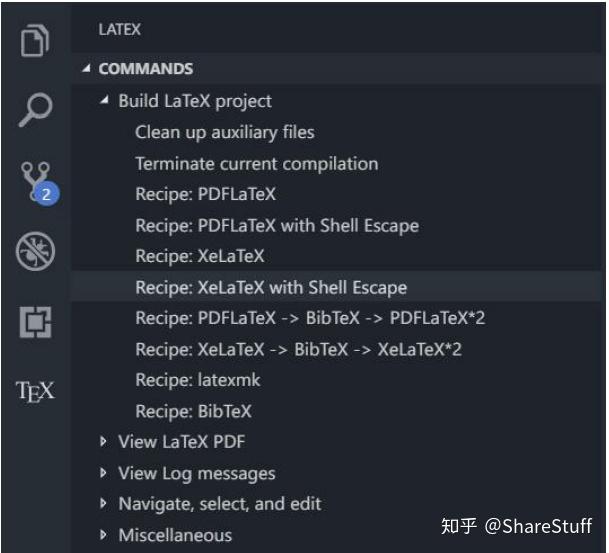 安裝 latex workshop 插件修改 user setting點擊左下角,進入用戶設置