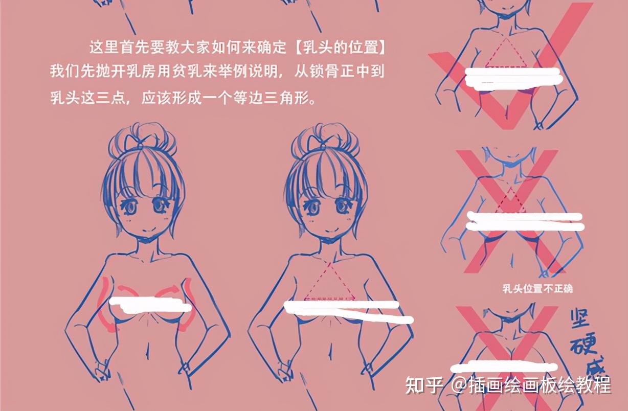 绘画教程不懂女性胸部怎么画二分钟教你画胸部要画出软软的感觉