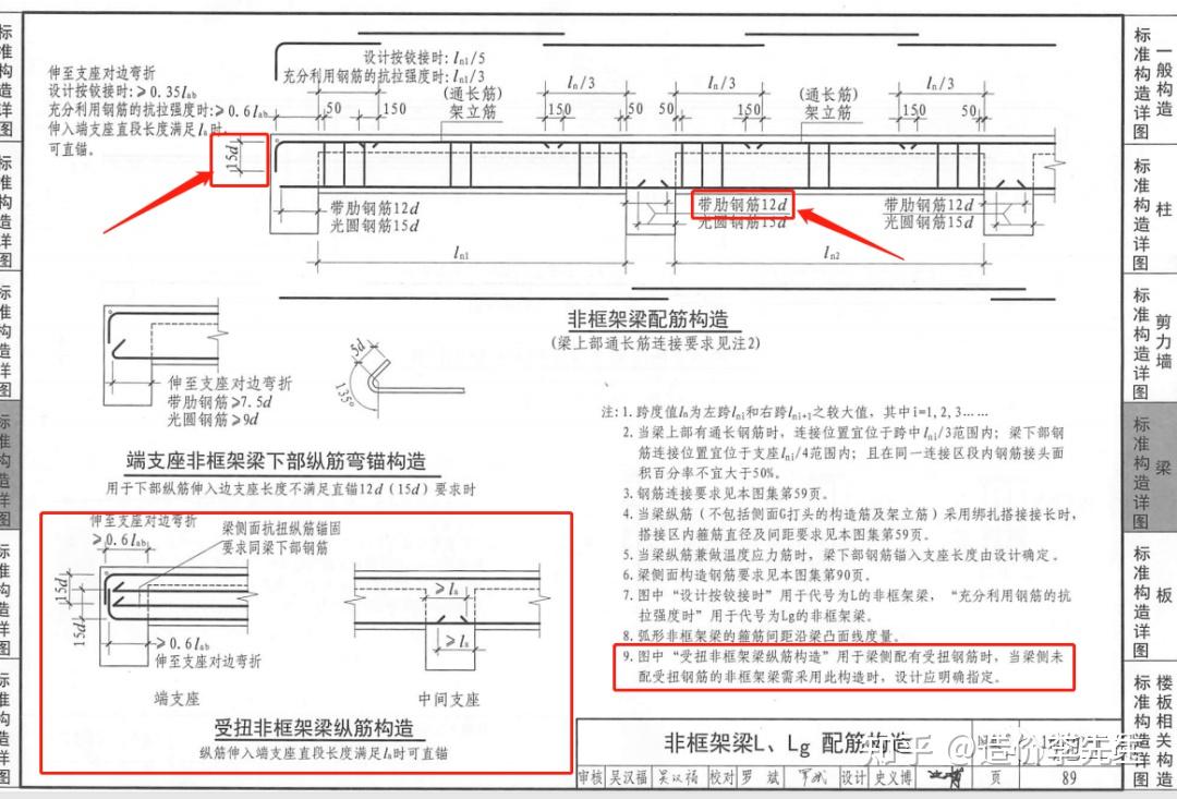 图集做法:(采用16g101平法施工图和12g901钢筋排不规则,这两个图集是