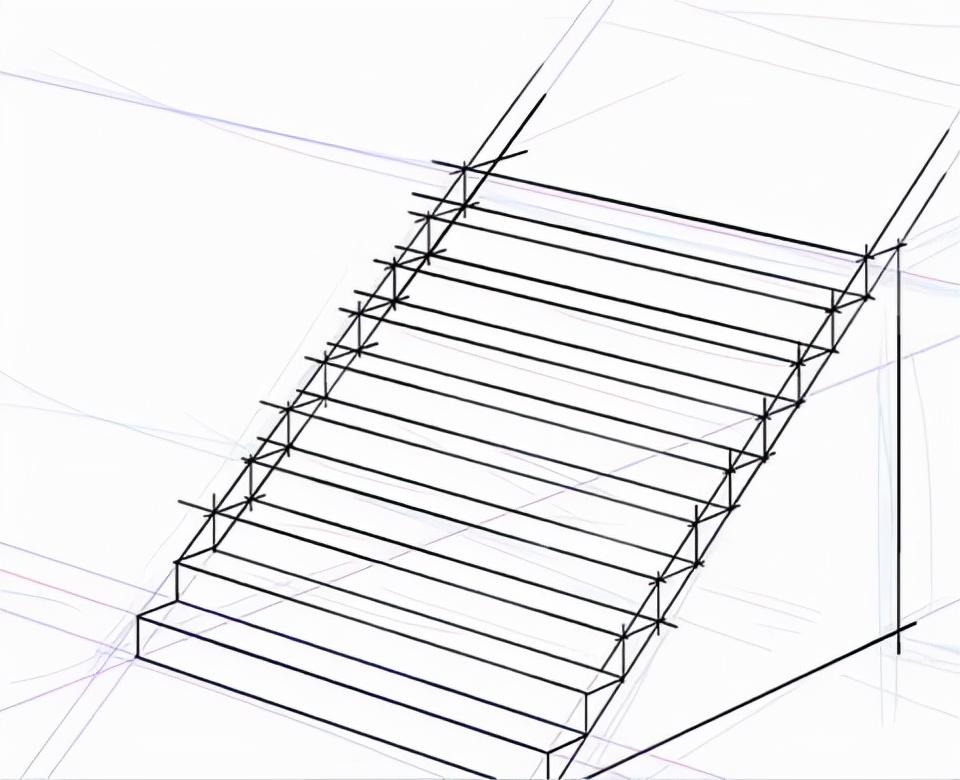 正面楼梯怎么画画好立体感楼梯台阶的3个要点