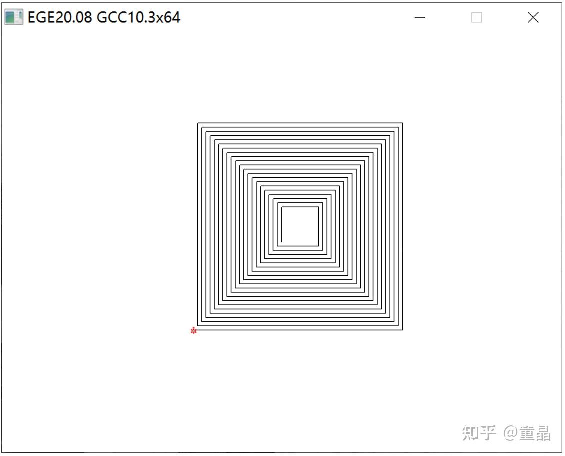 海龟绘图两小时上手c语言3正方形螺旋线