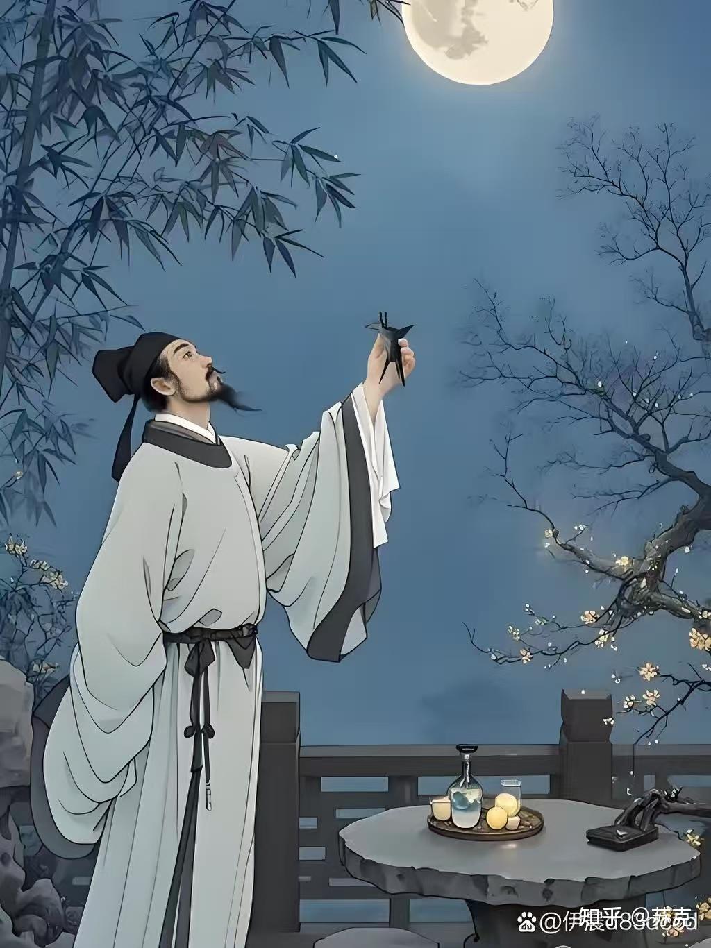 中秋夜赏月思苏东坡