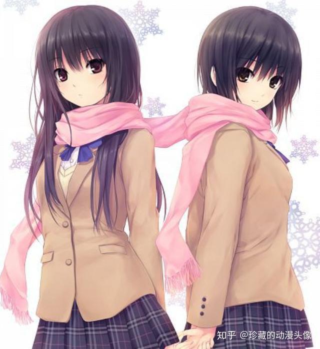 二次元卡通少女好闺蜜系列开心的事情就是喜欢与你分享