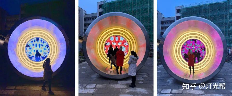 点亮岁月荧光拾光万花筒艺术装置