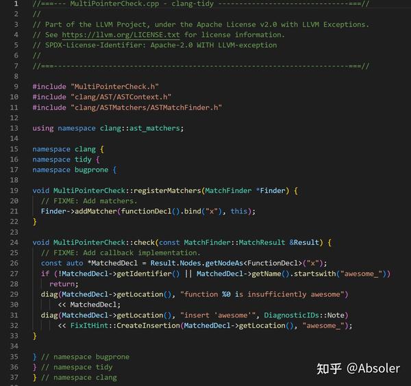 clang tidy check clang tidy check