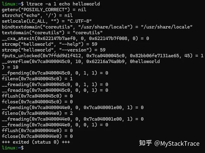 Linux 库函数跟踪利器:ltrace - 知乎