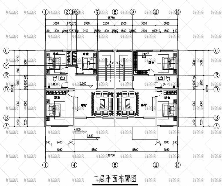 三层别墅户型图