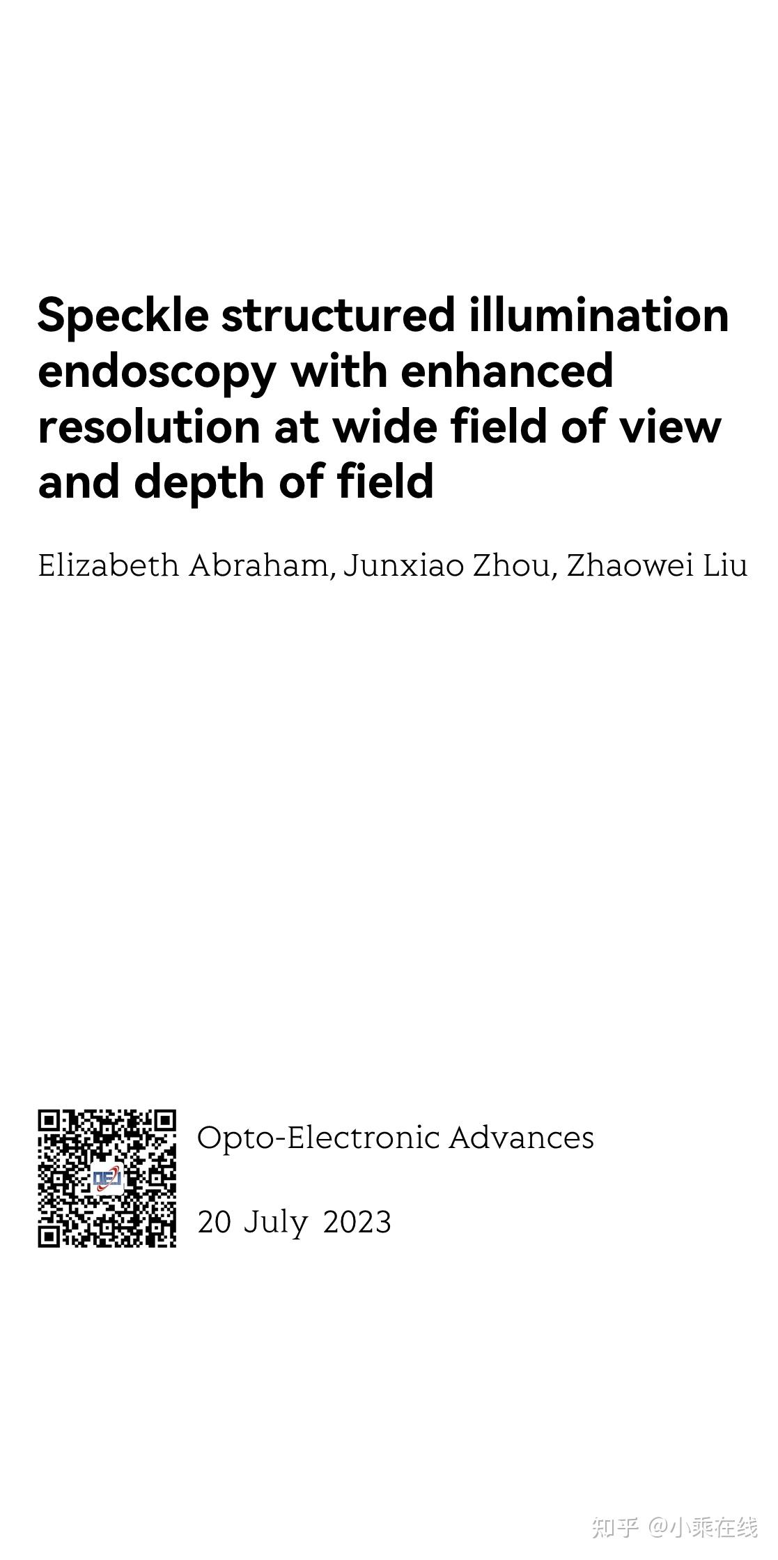 Speckle structured illumination endoscopy with enhanced resolution at