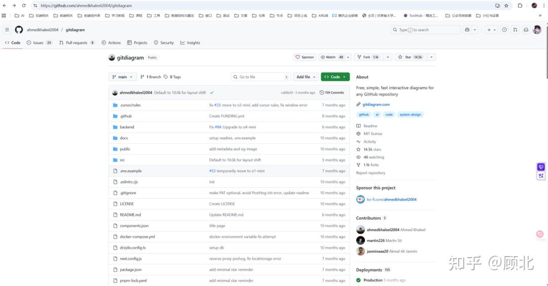 我发现了一个 GitHub 神器：输入一个 URL，让 “99k+” Star 的开源项目瞬间"透明化" - 知乎