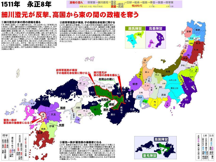 【地图】日本战国时代势力地图集