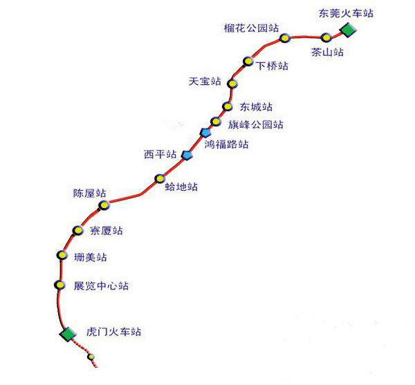 东莞四号线地铁线路图图片