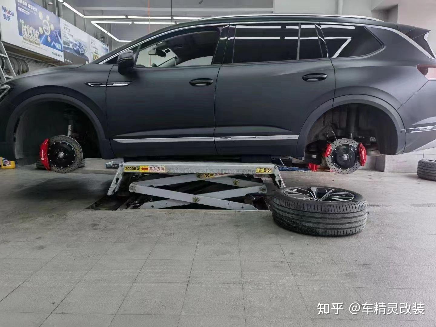 (大众揽境刹车改装)brembo前6后4套装,颜值满分,制动效果立竿见影