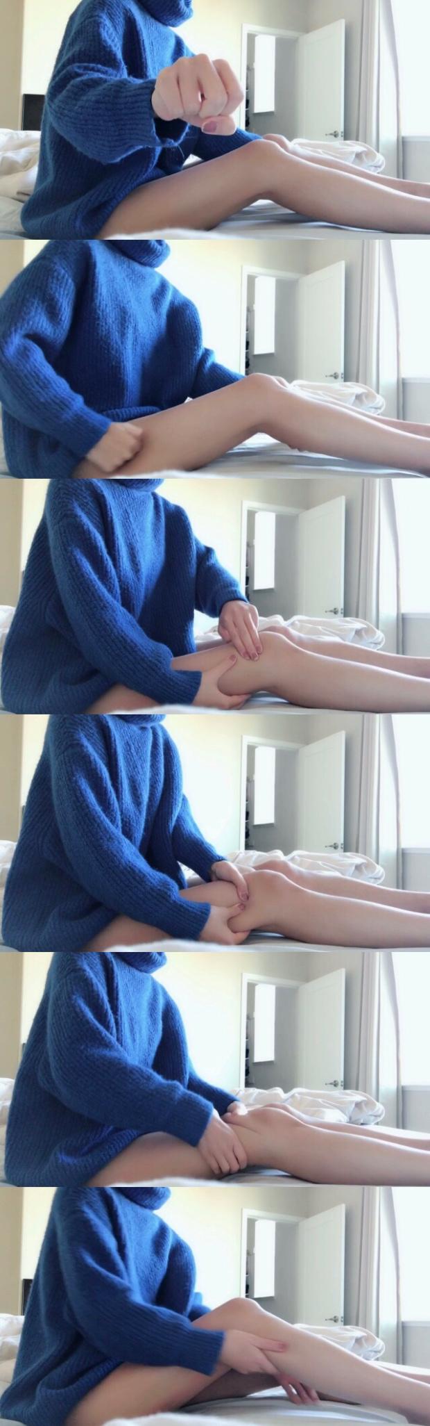 看图第5张,像拧麻花一样拧大腿的肉,拧20-50不等,主要就是拧到肉感觉