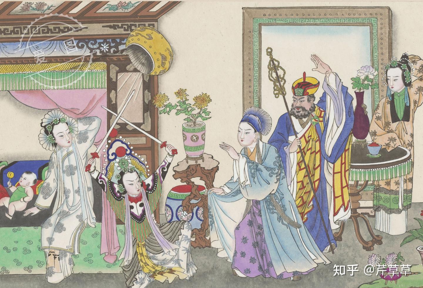 天津荣宝斋印绘《白蛇传》年画册- 知乎