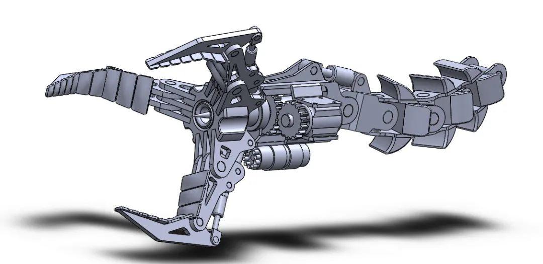 机器人机械章鱼爪机械臂3d数模图纸solidworks设计附xt