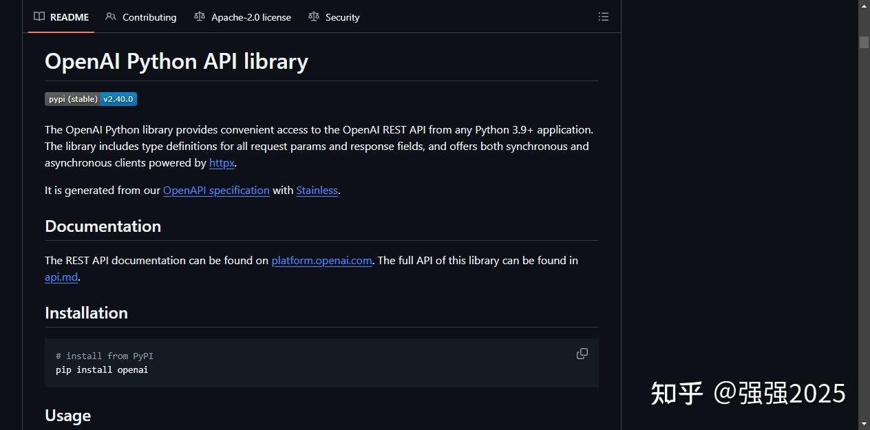 github - goodtab cpopenai-python: openai python api... OpenAI Python SDK:3 万 Star 的官方 API 客户端,Python 调用 OpenAI 的标准选择 - 知乎