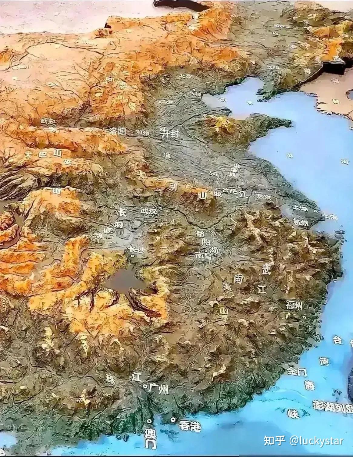 中国3D立体地形图，震撼 - 知乎