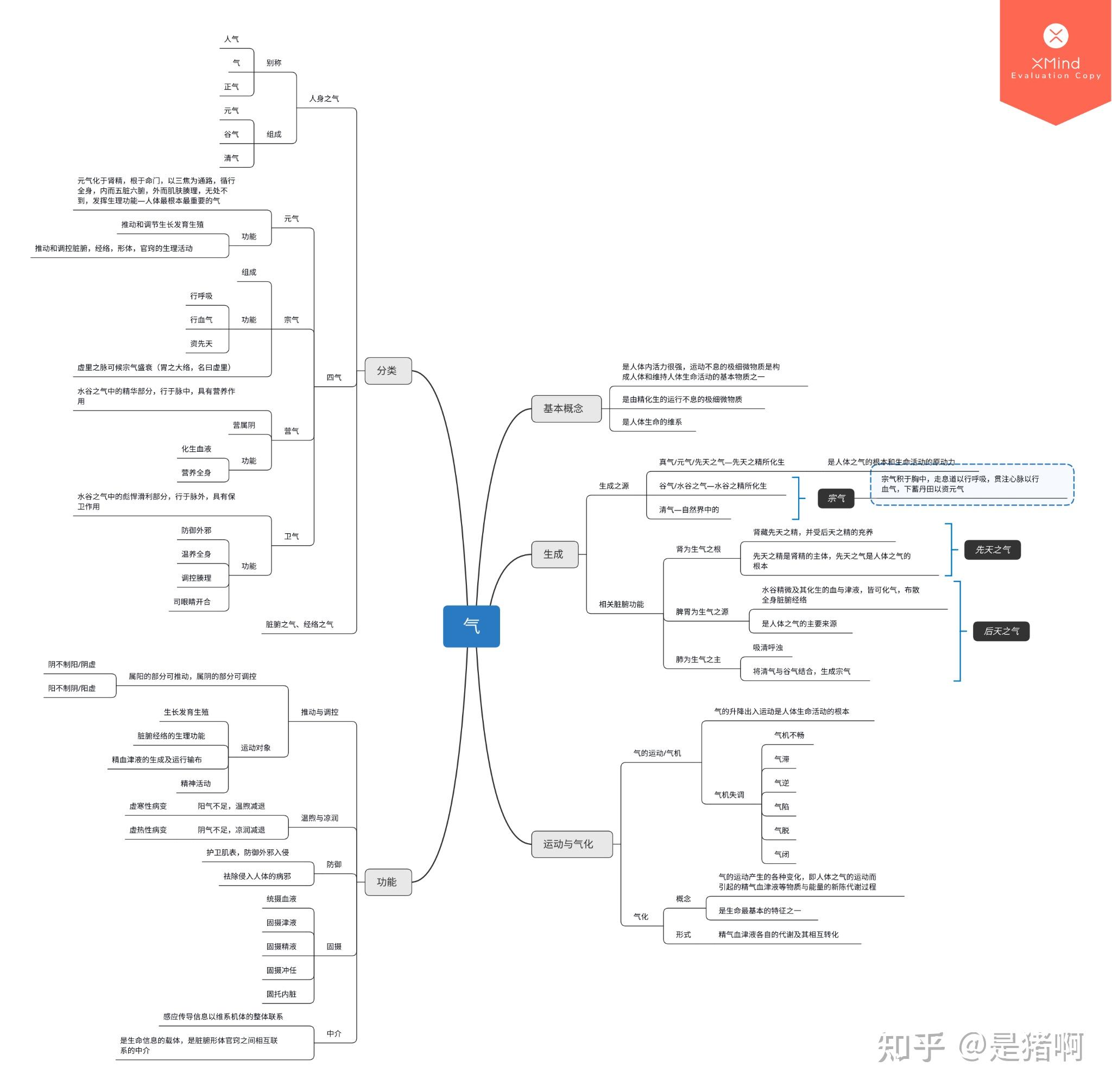 中醫基礎理論思維導圖