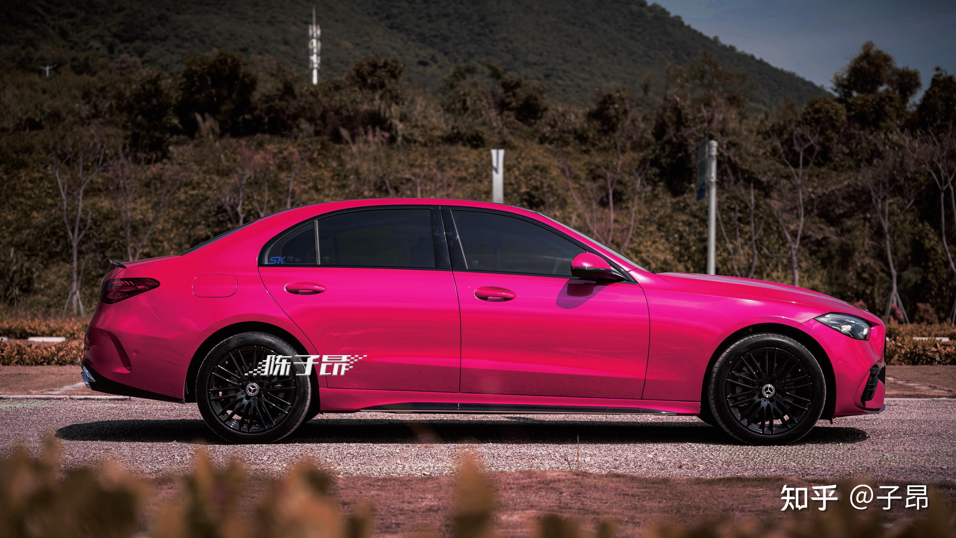 深圳子昂奔驰新c260白改宝石红大鹏摄影大片分享