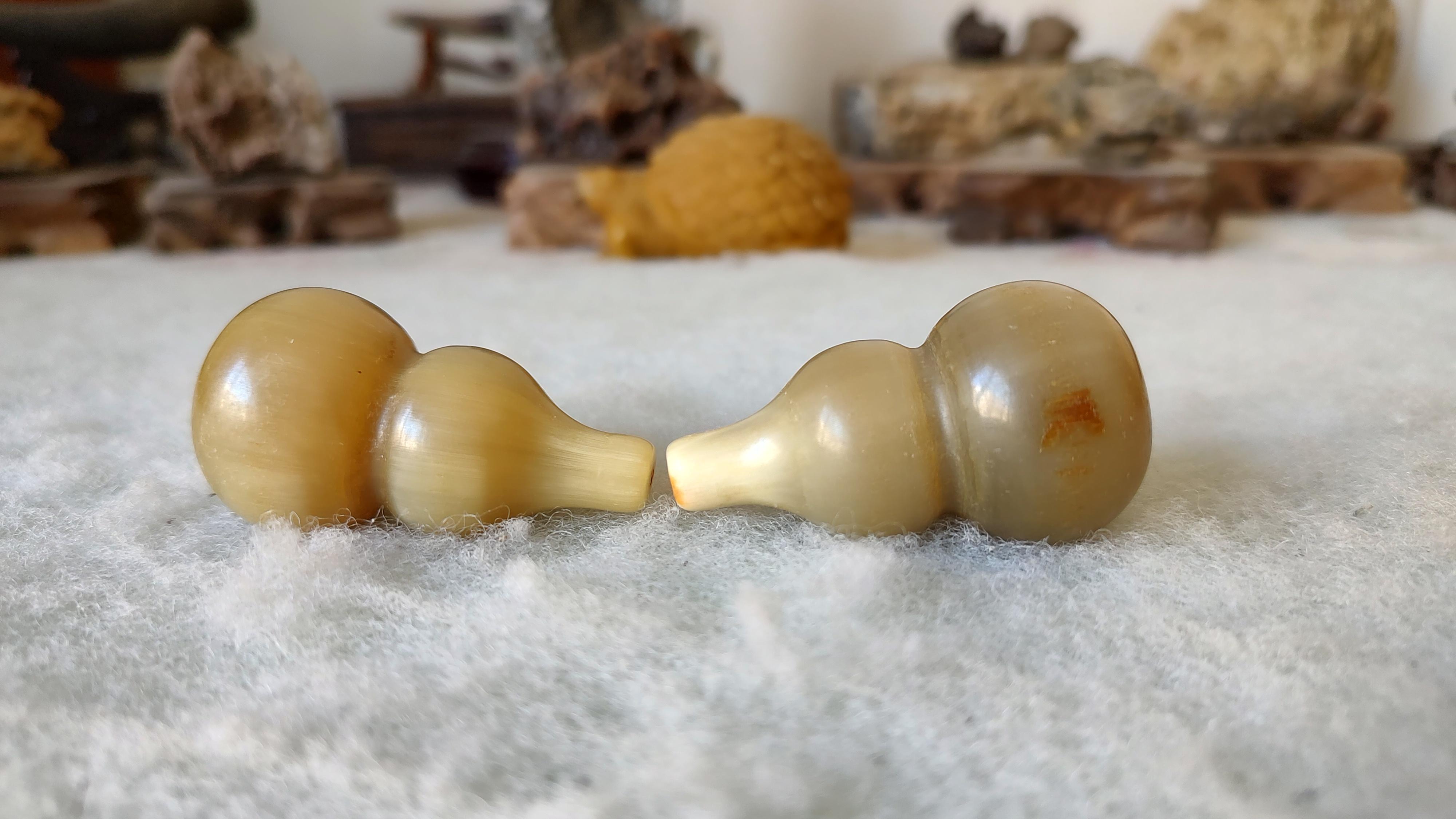 风氏文玩收藏馆:0094 牦牛角 葫芦雕刻