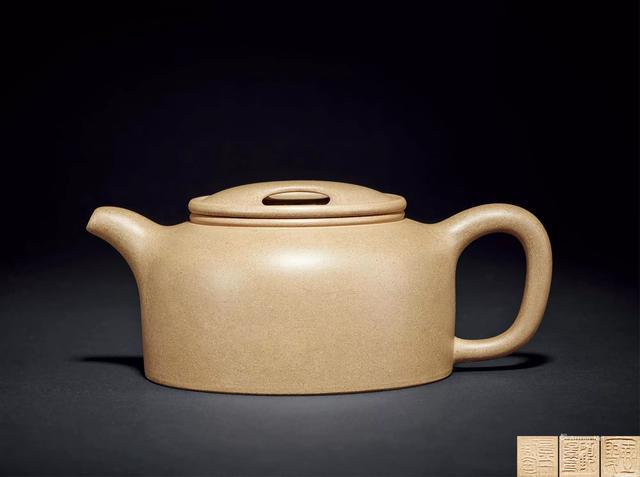 ZA142 唐物 煎茶道具 中国宜興 時代物 [顧景洲] 紫砂壺 容量：800cc