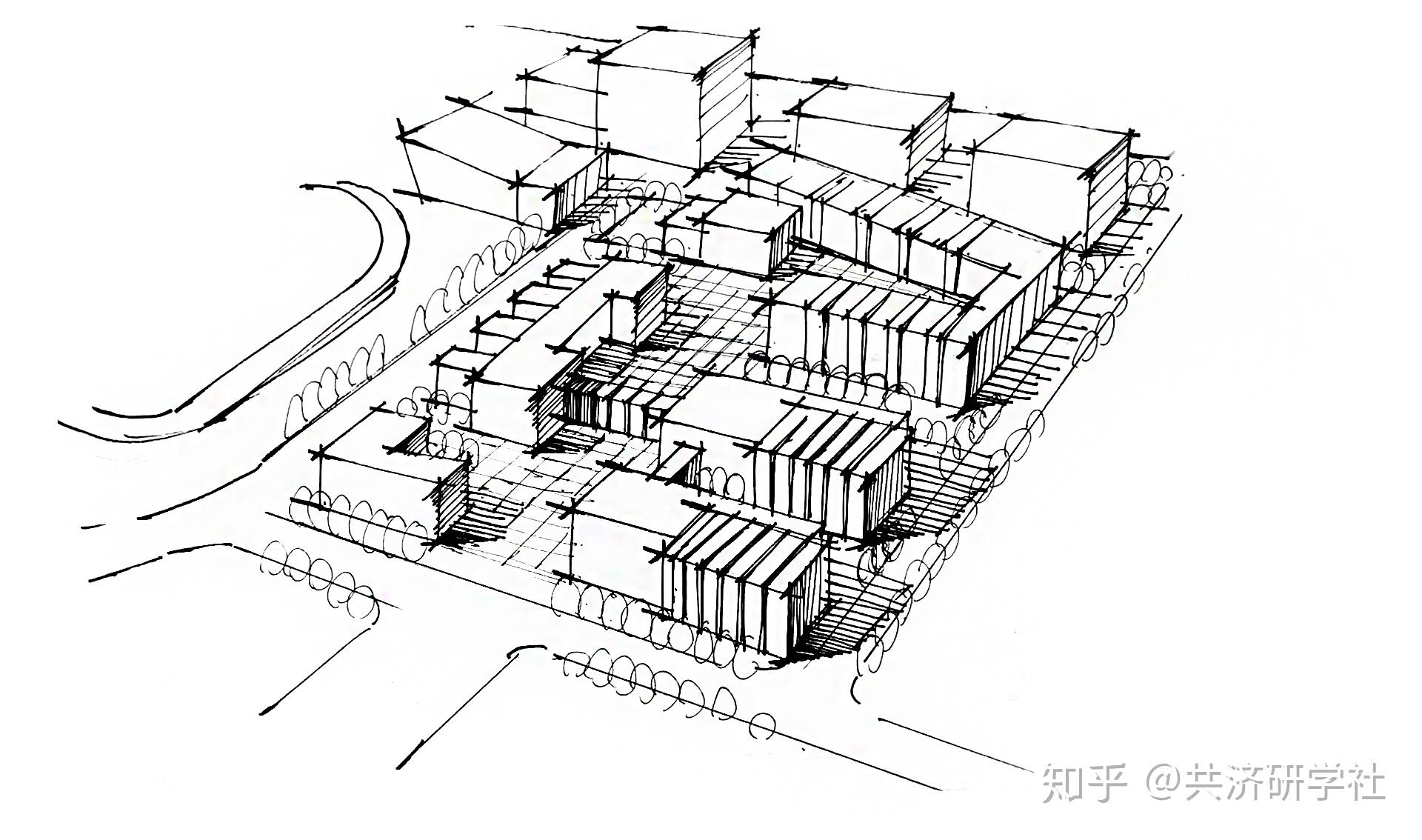 基础训练组合体块线稿光影表现步骤
