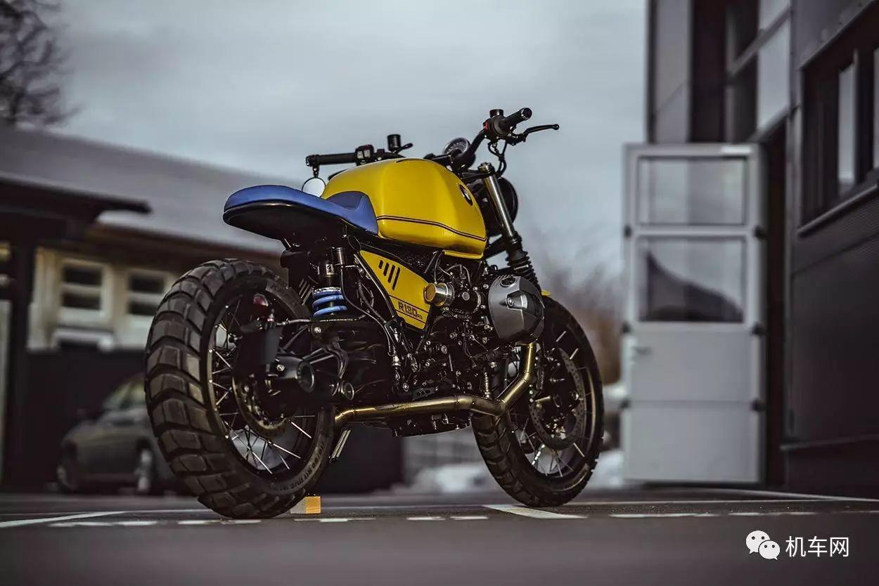 宝马拿铁变身scrambler撞色混搭惊艳全场