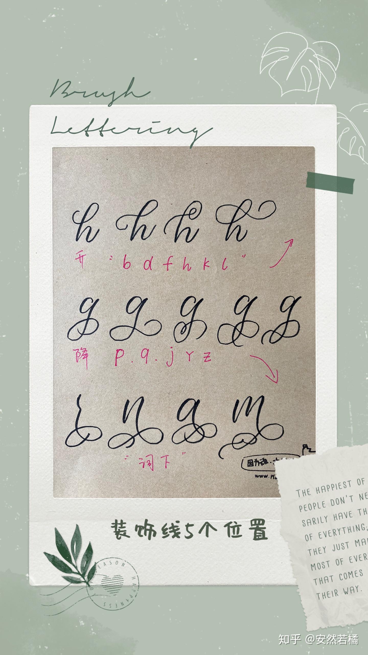 分享自学Brush Lettering 从入门到实践超全超实用干货（含基础字帖） - 知乎