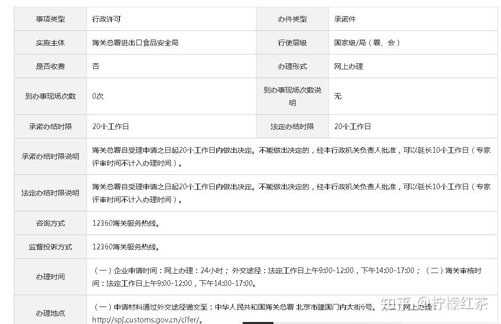 進口食品境外生產企業註冊業務流程