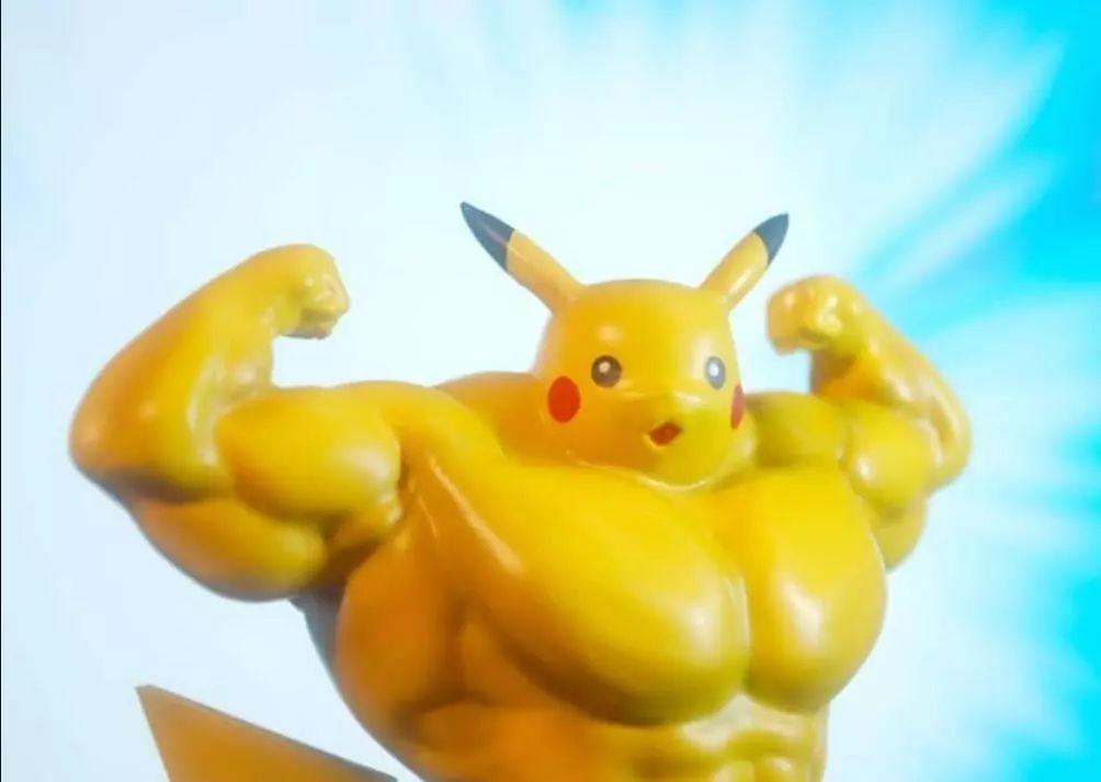 网友晒肌肉版皮卡丘这两坨胸大肌一出来我看看谁还敢养