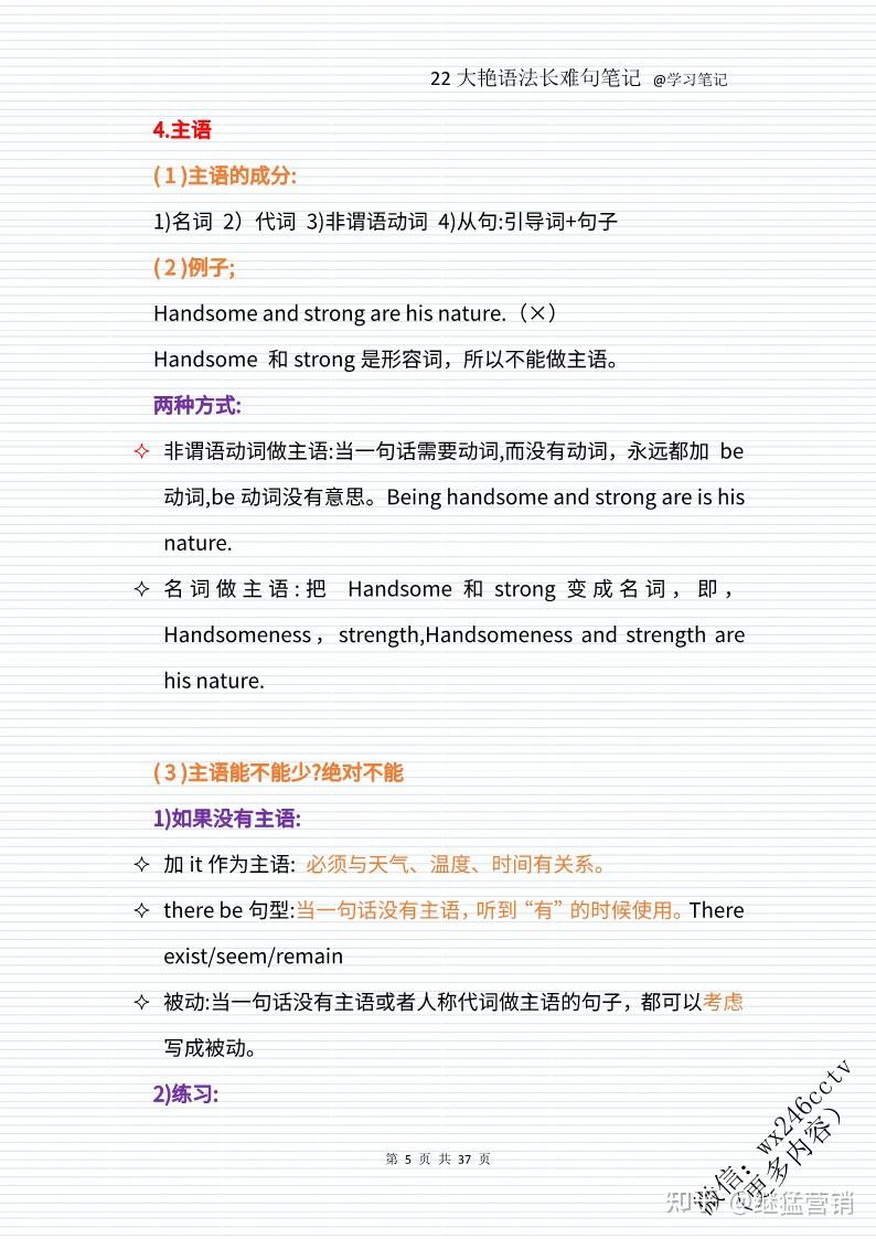 2022刘晓燕长难句笔记(完整版)+ 2023不就是语法和长难句吗?教材(高清版)【文末附链接】 - 知乎