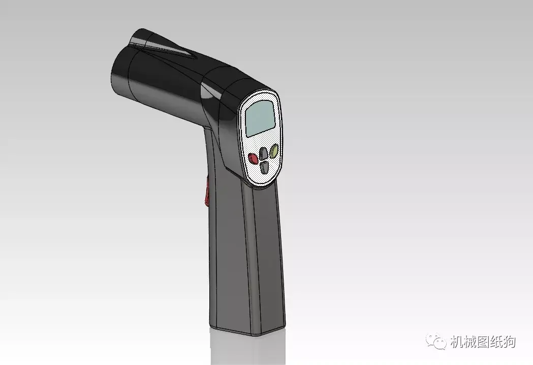 【工程机械】红外测温计额温枪造型3d图纸 solidworks设计 附step