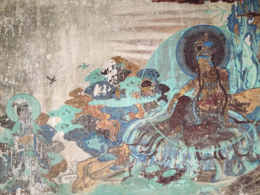 榆林窟第2窟:金碧幽雅的西夏水月观音图