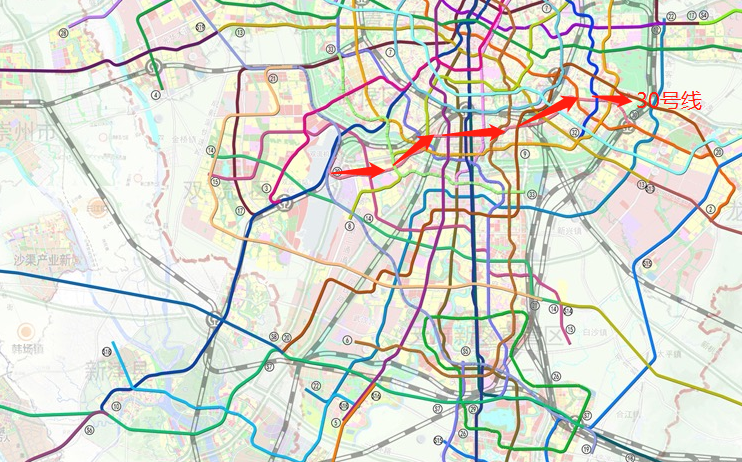 双流芯谷地铁规划图片