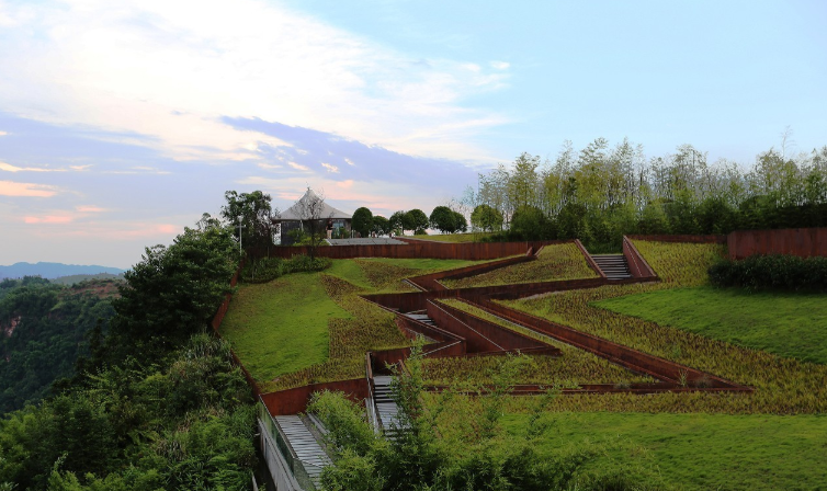 关于酒文化的设计,闪电折线路,镂空框景,酒元素铺装和小品