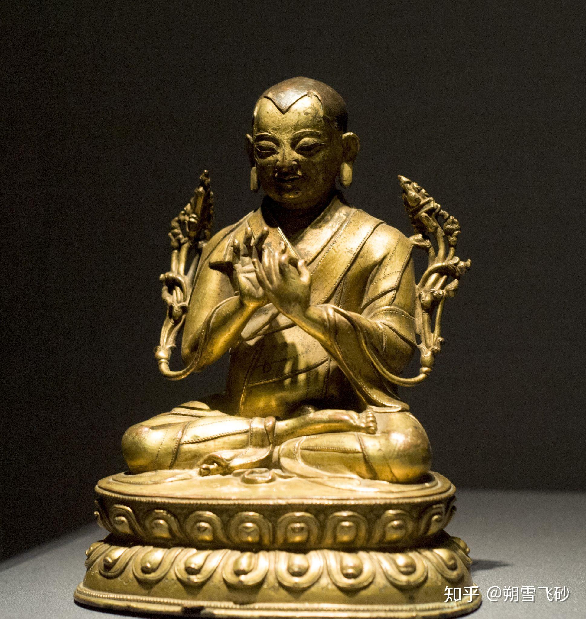 铜鎏金松赞干布像清高25.