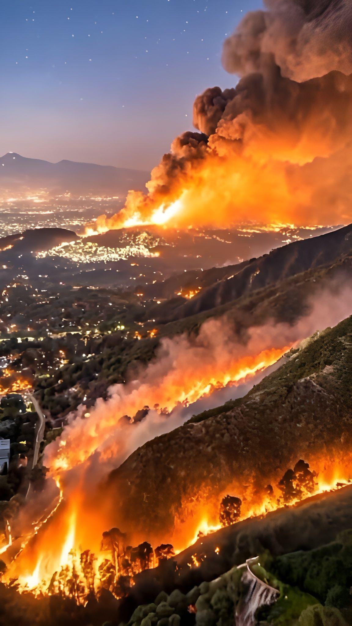美国洛杉矶火势越来越猛