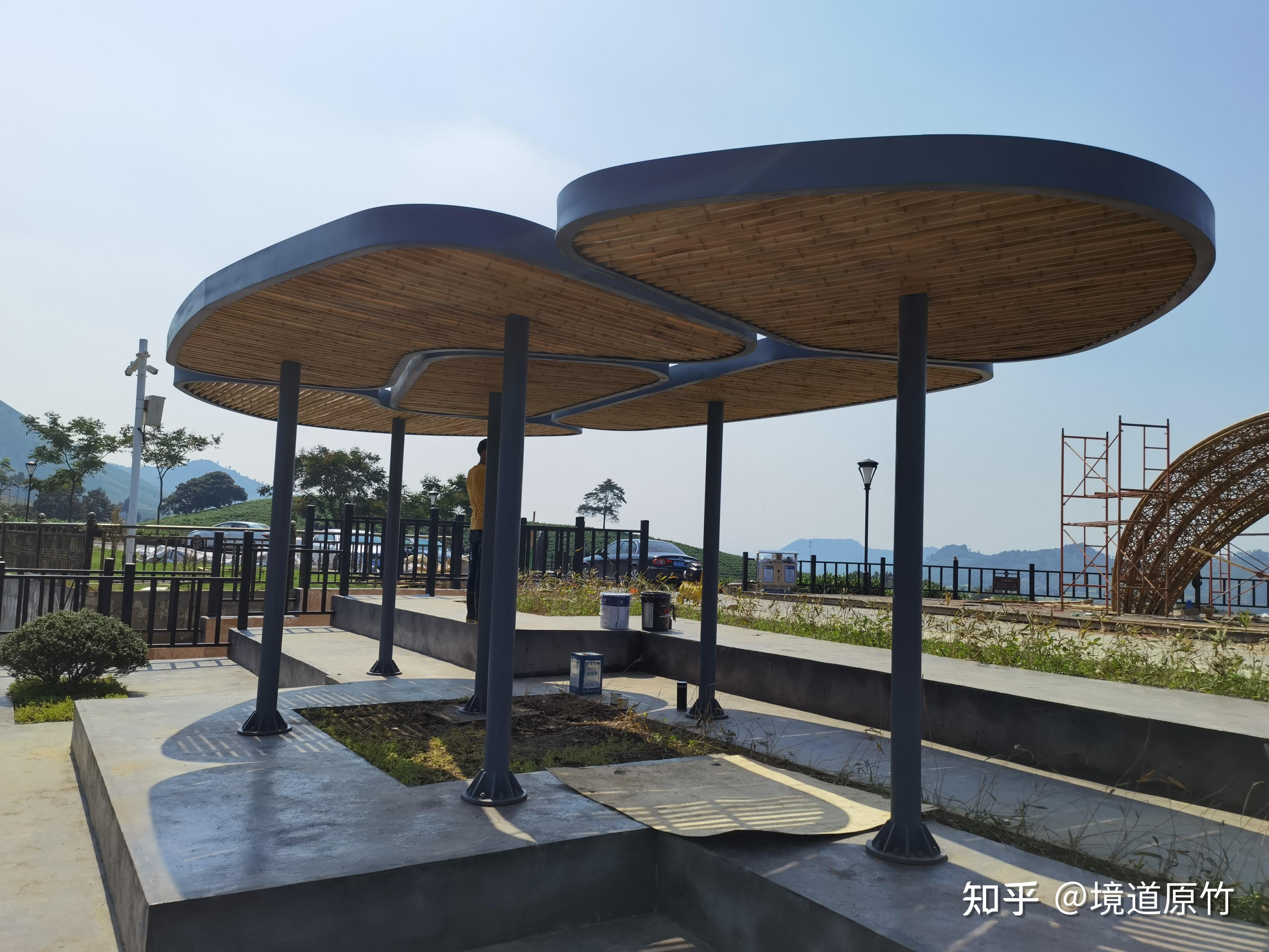 特色竹制建筑 个性文旅竹景观之（特色竹编）项目竹观景平台室外竹亭项目分享 - 知乎