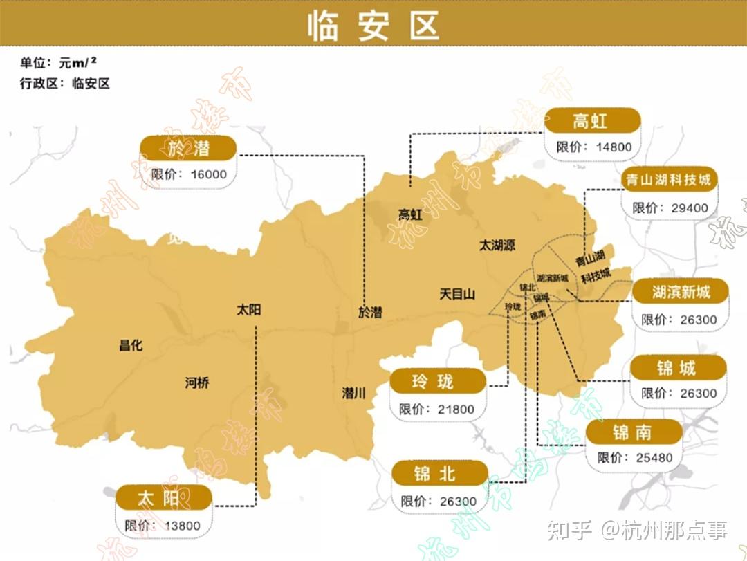 2023年杭州市各区板块限价地图 - 知乎