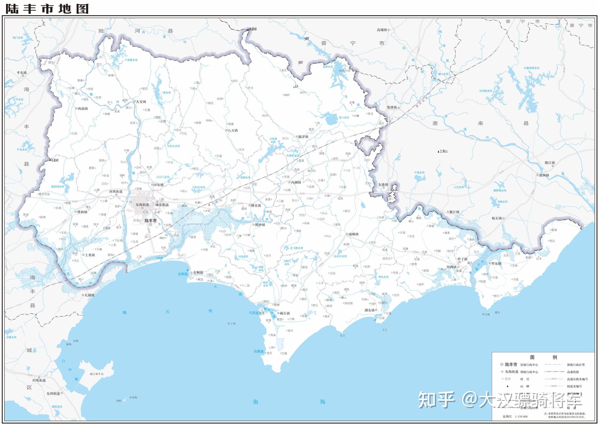 汕尾市2023年高清行政地图 - 知乎