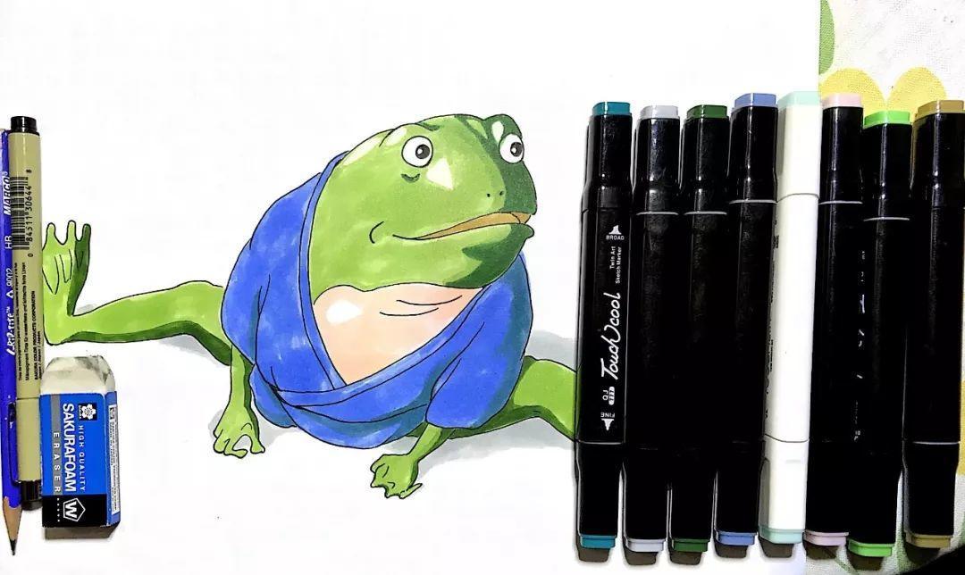 宫崎骏王国青蛙先生超详细零基础马克笔手绘教程