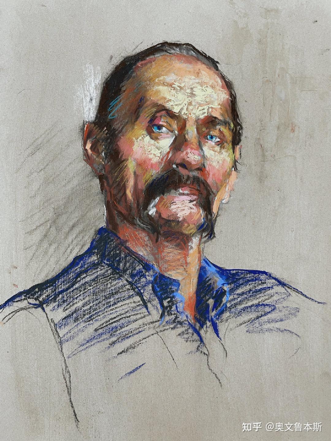 鲁本斯艺术家级手工色粉笔作品分享达达老师作品