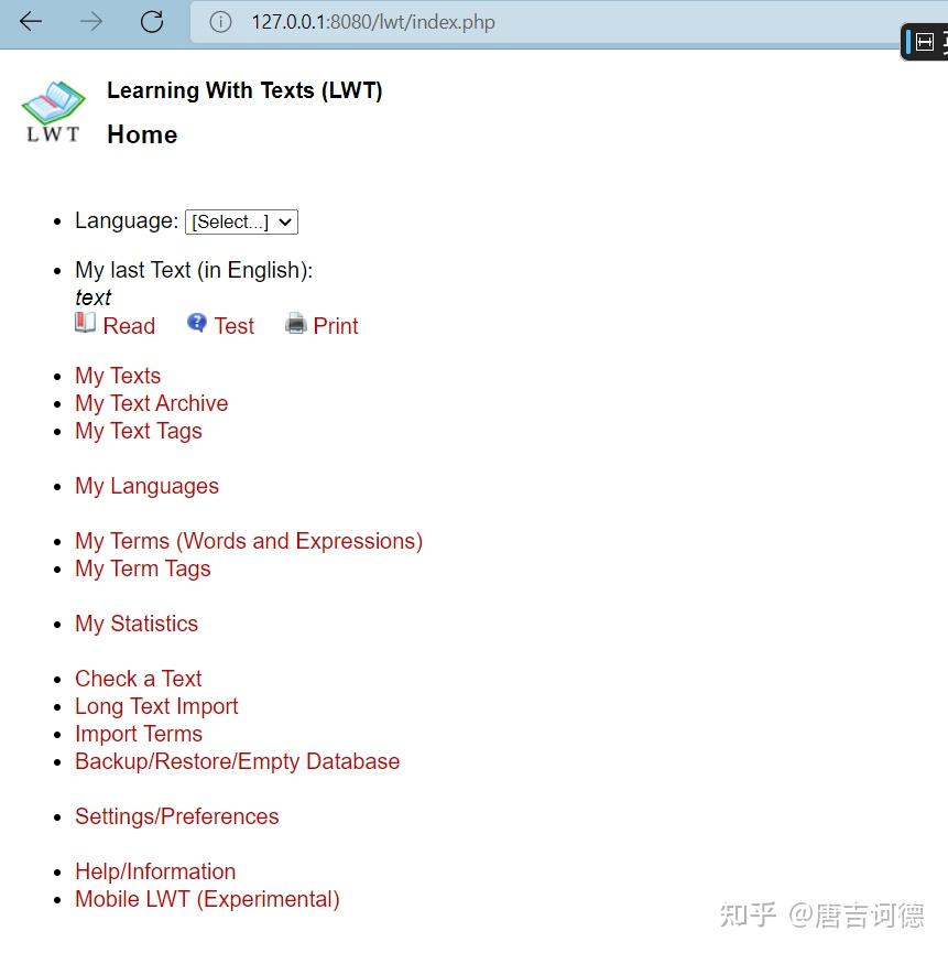 Sample Lwt LWT(learning With Text) 本地化安装 - 知乎