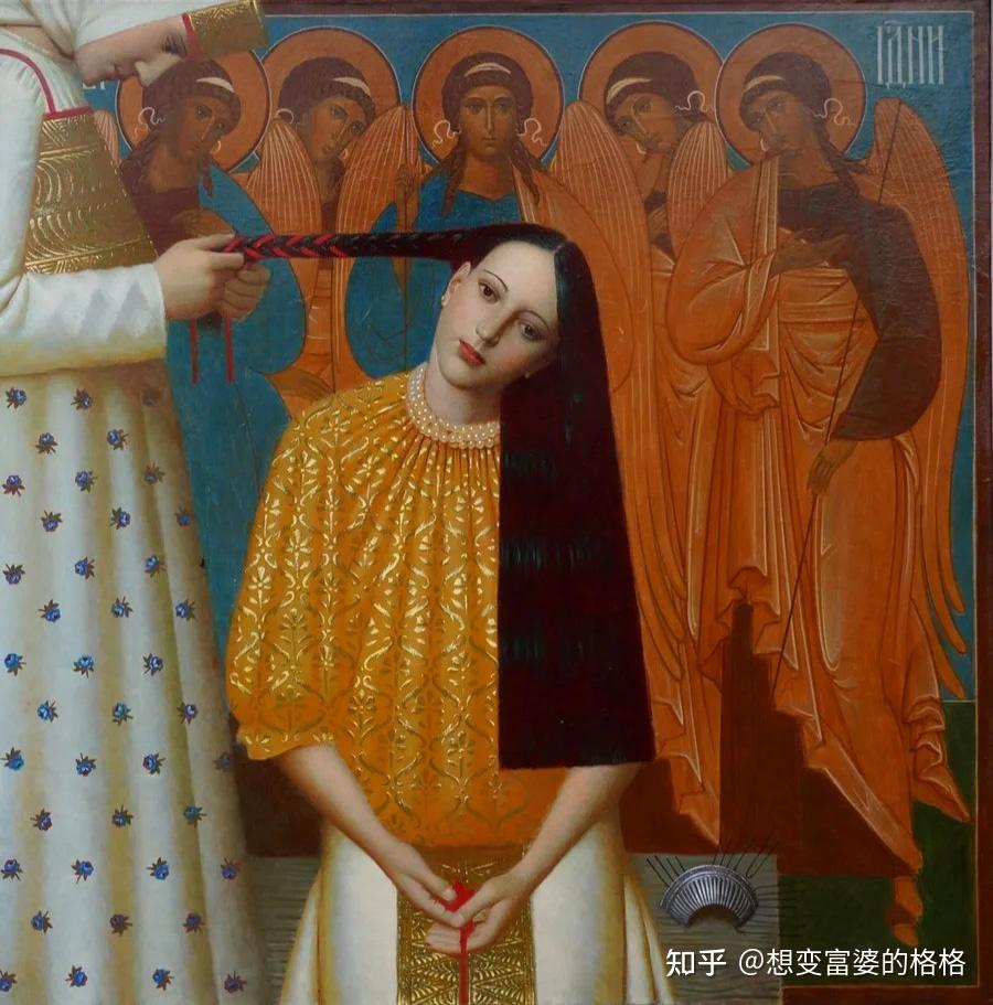 今日分享一组新古典蛋彩画作品