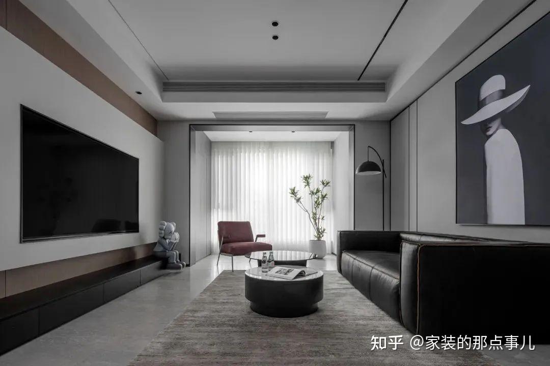 120㎡现代风格:厨房巧设窗洞,经典黑白灰打造时尚新家! - 知乎