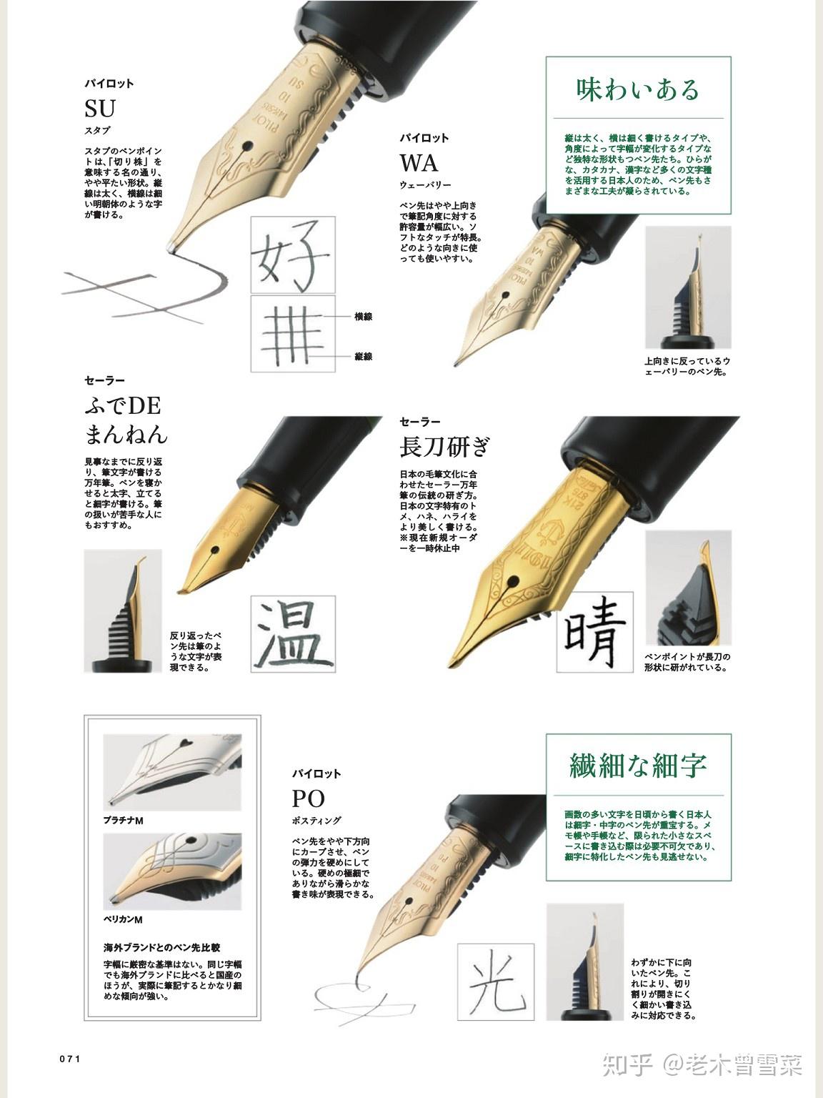 日本万年笔的骄傲——钢笔笔尖方面的极致特点 - 知乎